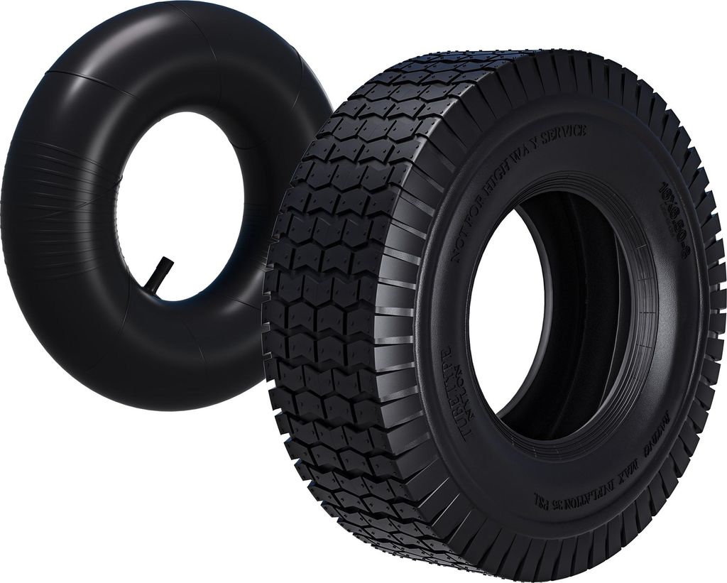 Wiltec Pneu 16x6.50-8 et Chambre à air – Valve droite – 420 Image du produit 