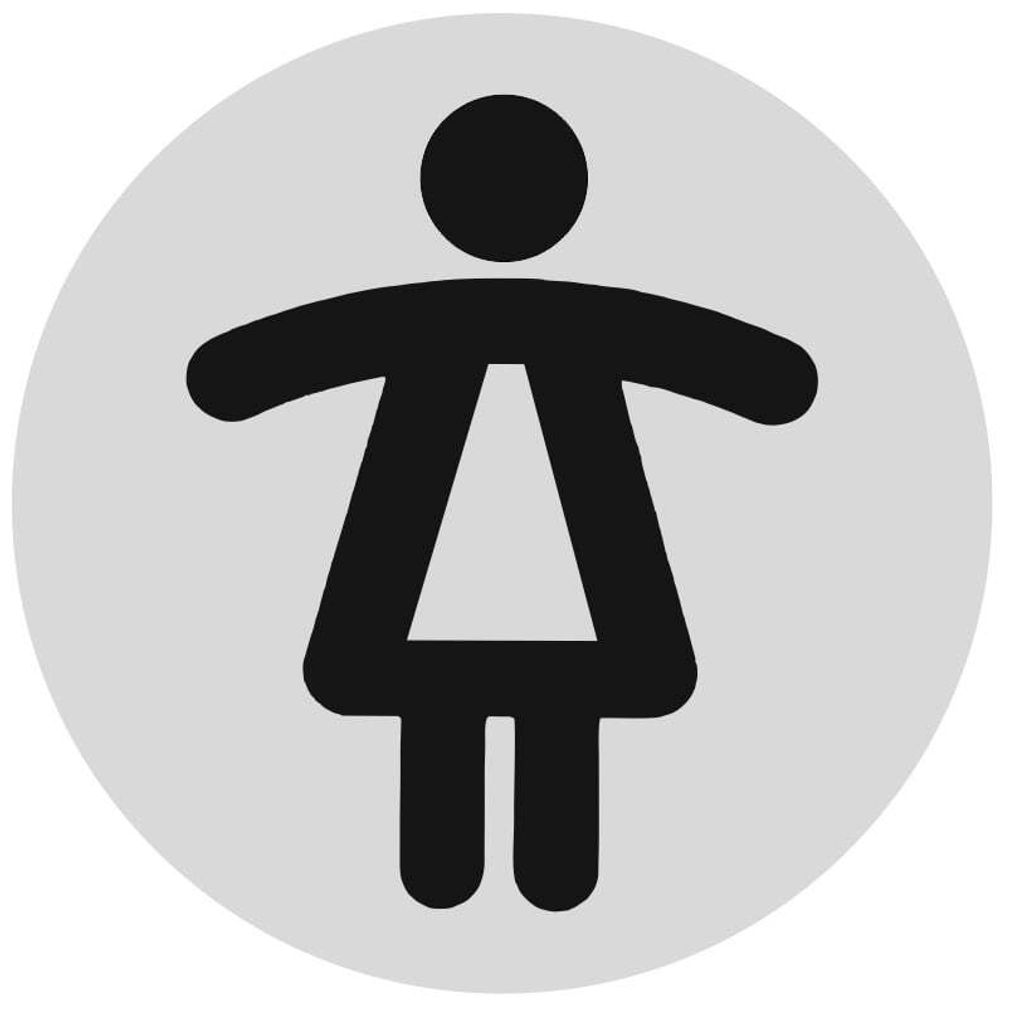 CombiCraft Aluminium Türschild 'Frau Stikistisch' - Ø75mm mit 3M-Klebeband