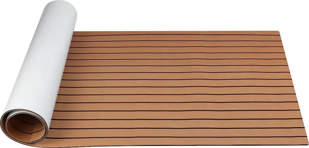 Finto Teak Adesivo per Barca Marrone 240x90 - Qualità e Risparmio