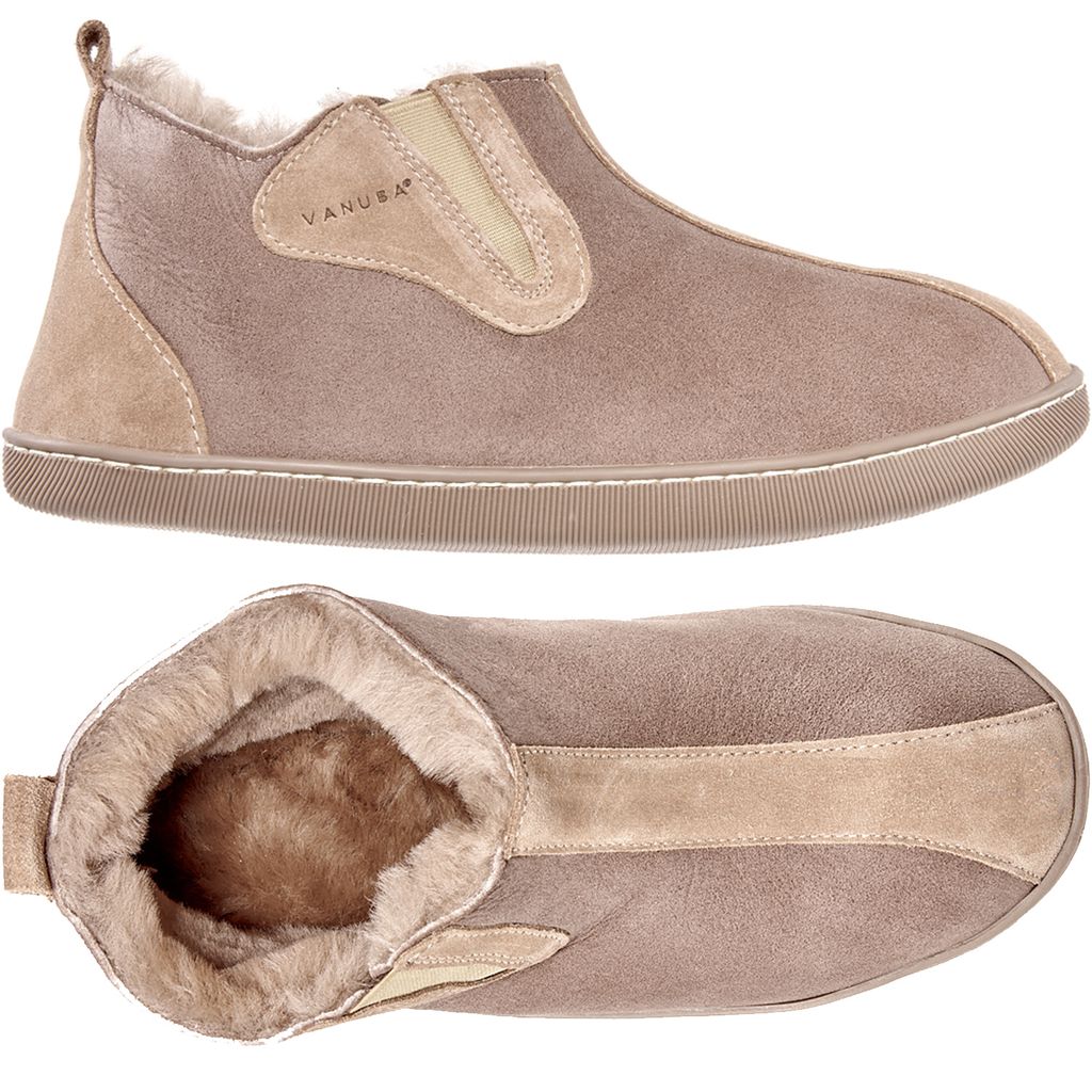 Vanuba pantofole da uomo Columbia in pelle di agnello