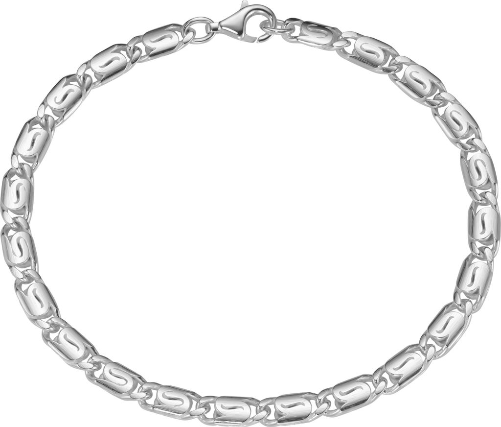 Armband Smart Jewel S-Panzerkette, massiv, Silber 925 Silber 23 cm