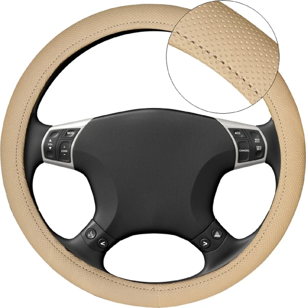 Coprivolante Auto Beige 37-39cm SV502B | Stile e Comfort Premium