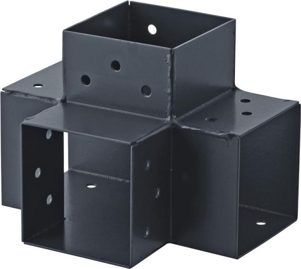 4D 90° Winkelverbinder für Holzpfosten, H.9 x T.9 cm Produktbild 