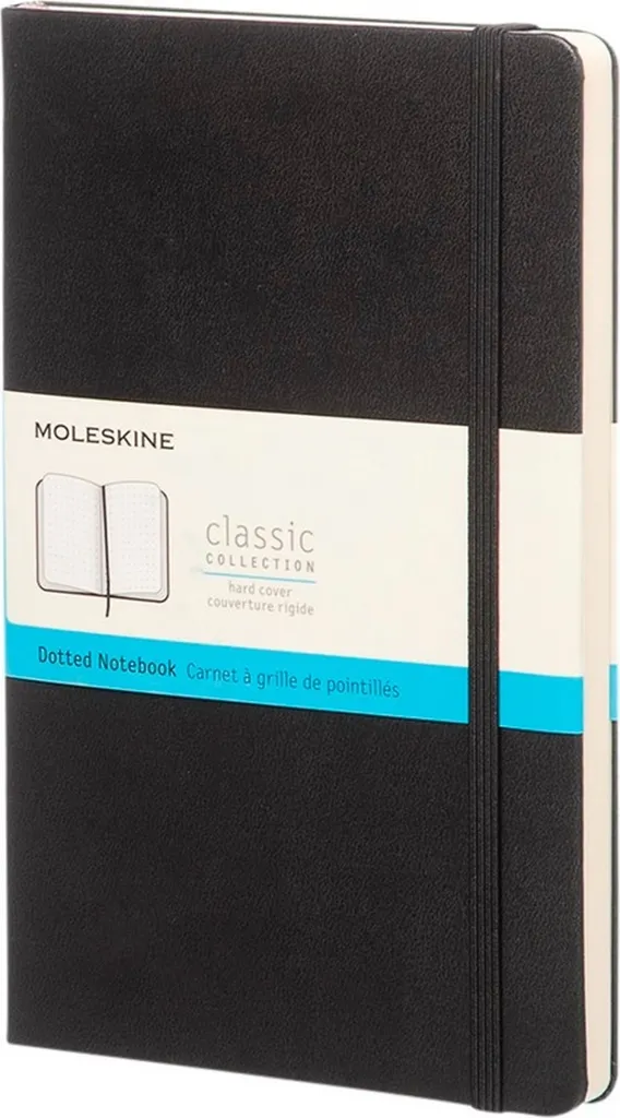 Moleskine Classic L Noir Motif à Pois PF3024 - Papier Ivoire 240 Pages
