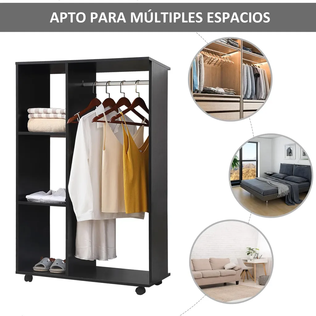 Dressing ouvert pour studio et petite chambre avec rangement chaussures - 4