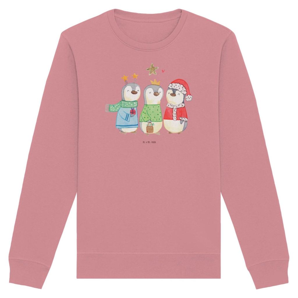 Mr. & Mrs. Panda Bio Baumwoll Pullover Winterzeit Heilige drei Könige Größe XL - Canyon Pink - Geschenk, Weihnachtsmann, Winter, Weihnachten, Bi...