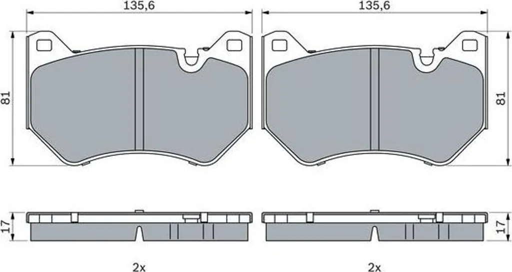 Plaquettes de frein Bosch 80A698151C à haute endurance pour Audi Q5