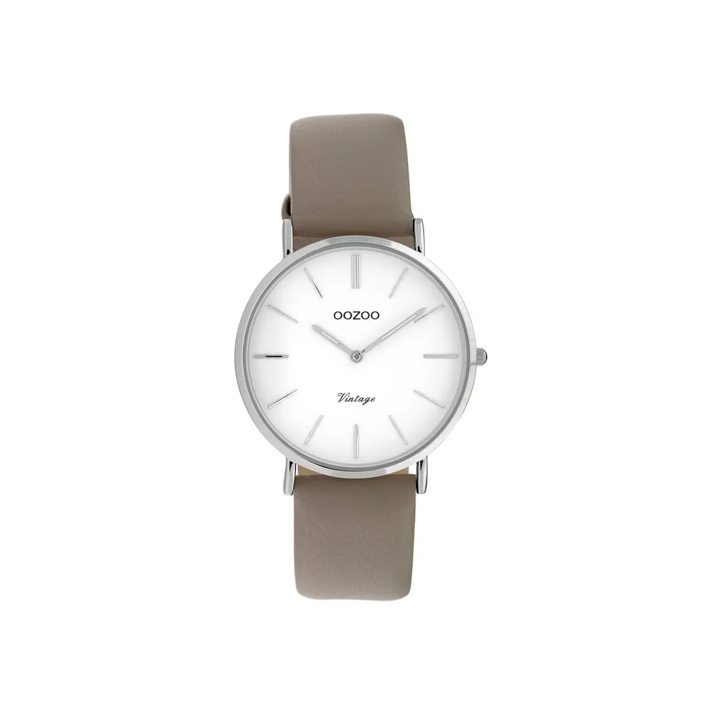 Oozoo Orologio da polso in pelle marrone Serie Vintage da donna analogico al quarzo UOC20085