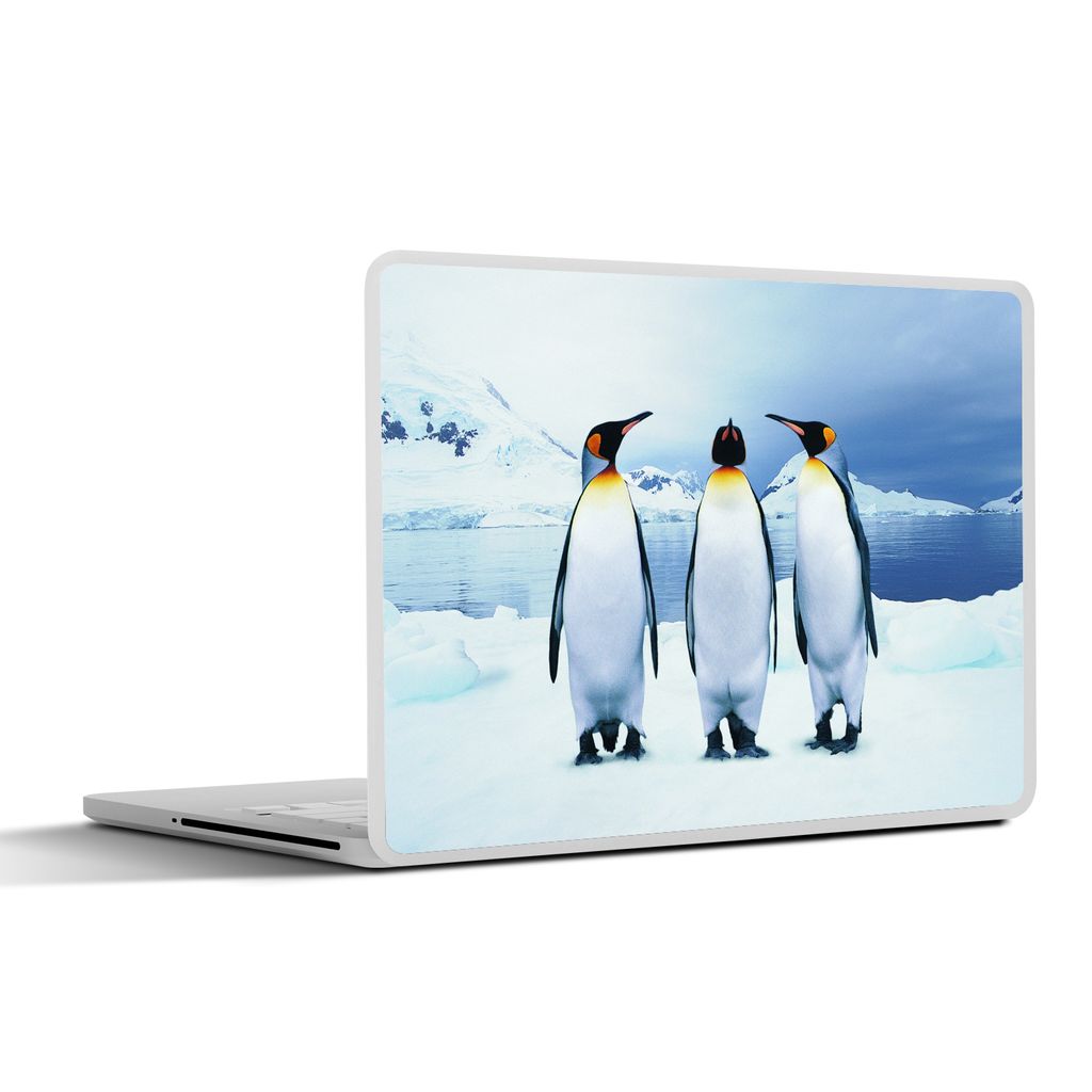 MuchoWow Laptop Aufkleber Sticker Cover Drei Pinguine Porträt 30x21 cm - Sticker für Laptop - Selbstklebend