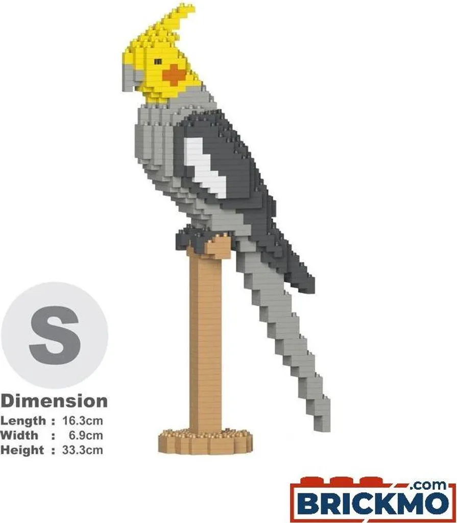 Puzzle 3D Oiseau Calopsitte en Briques JEKCA - Sculpture à Construire