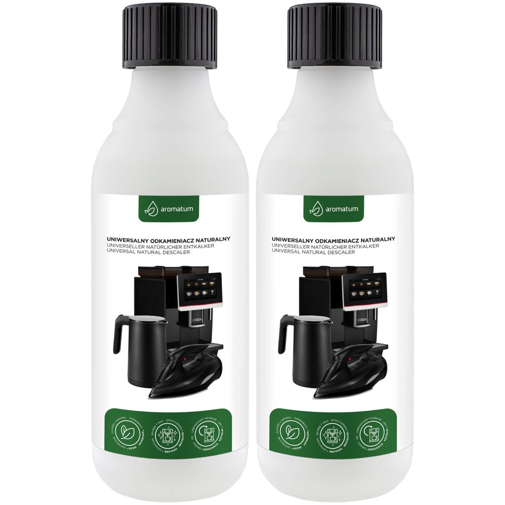 Aroumatum 2x 300ml Entkalker für Kaffeevollautomaten, Wasserkocher & Bügeleisen - Natürliche Formel