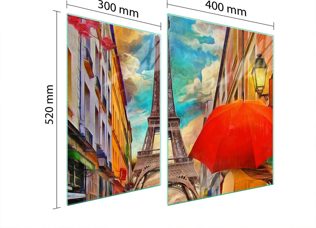 Glasschutzplatte Für Herd 70X52 Paris