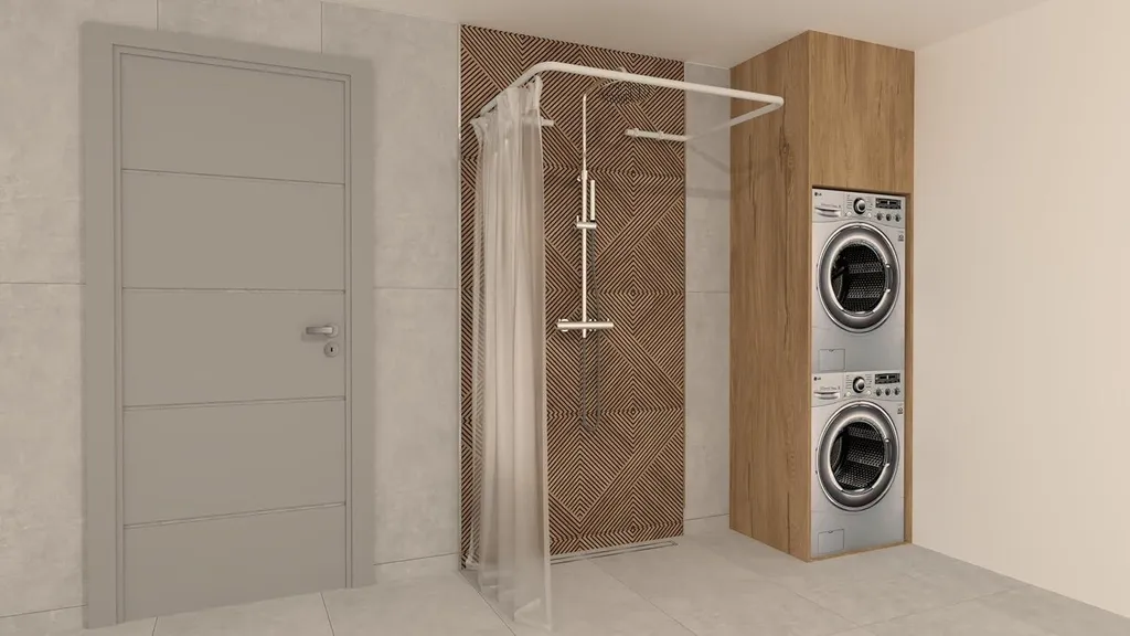 Tringle de douche en U blanche 70x110 cm montage mural sans pilier