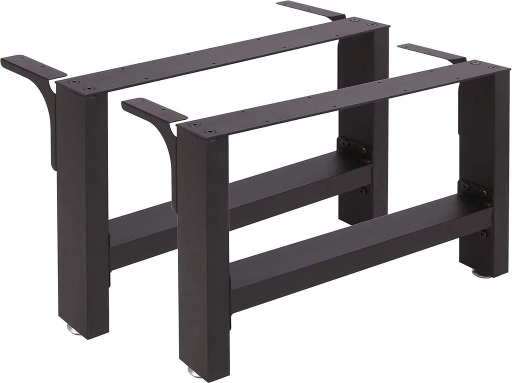 Wiltec Tischbeine aus lackiertem Stahl 2er Set 64x40cm Produktbild 