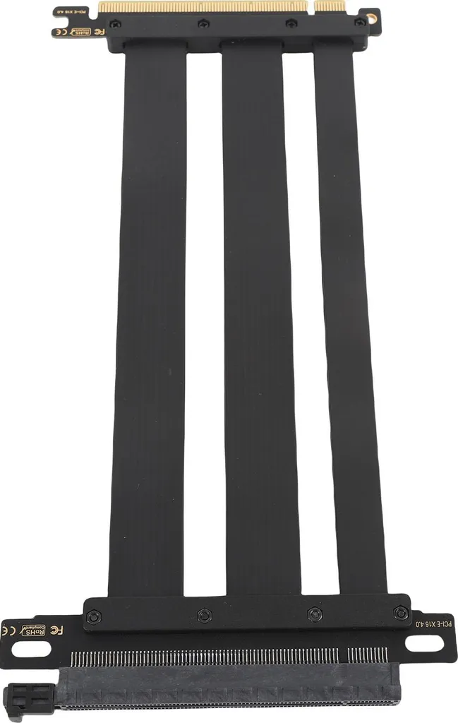 Câble Riser PCIe 4.0 x16 Haute Vitesse 180 Degrés pour GPU PC 30cm