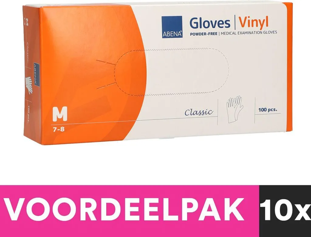 Guanti Vinile Abena M 100 Pezzi | Robusti Senza Polvere per Hobby