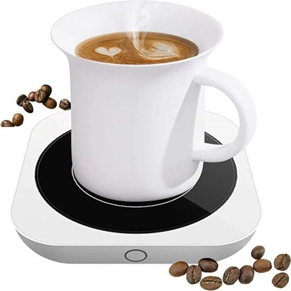 Chauffe-tasse 36W température réglable jusqu'à 80°C plateau en verre