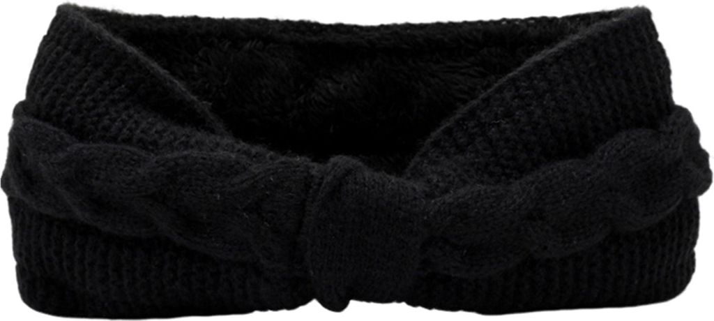 Winter-Stirnband mit Fleecefutter, einfarbig, gedrehte Textur, verdicktes, warmes Haarband, dehnbar, gemütlich, Kopfwickel, gestrickter Ohrenwärmer