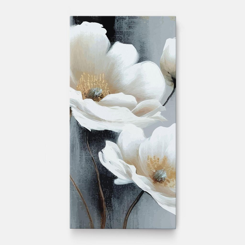 ARTHUB Leinwandbild 60x120 cm, Paint Texture Flower | Wohnzimmerdekoration, Hängende Bilder, Wanddekoration, Heimdekoration, Moderne, Maltextur