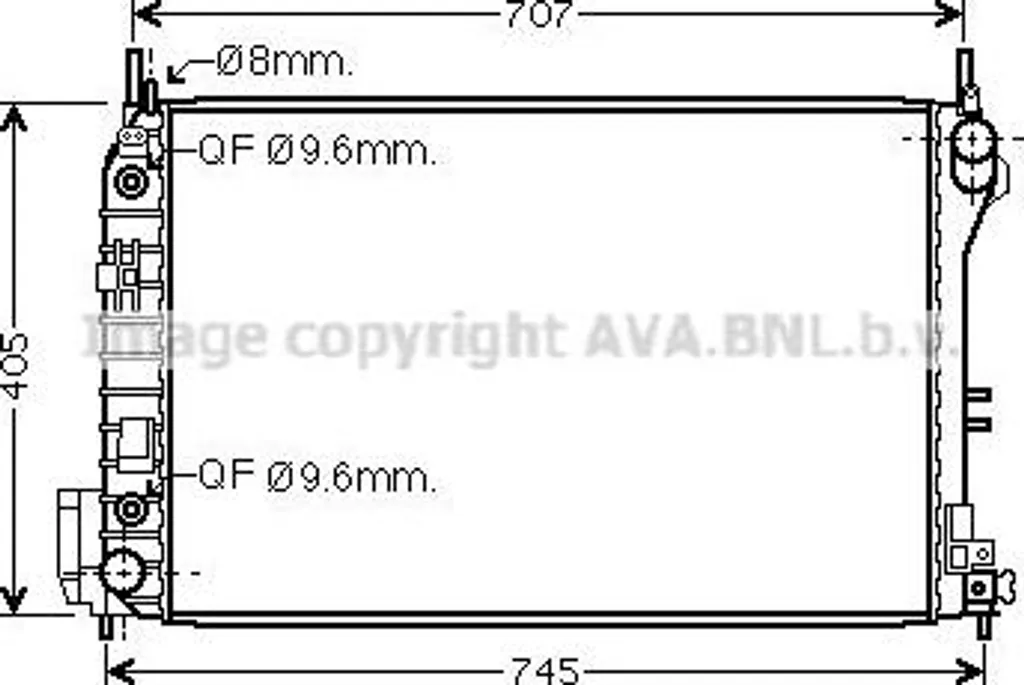 Radiateur moteur AVA OLA2341 OE 51770411 pour Croma Signum et Vectra