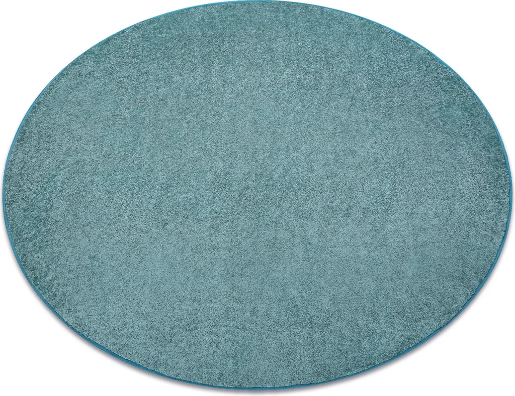Tapis rond vert 100 cm SANTA FE haute qualité textile uni et robuste