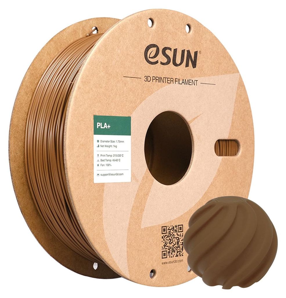 eSUN PLA+ filament Brown 1.75 mm 1KG Productafbeelding 
