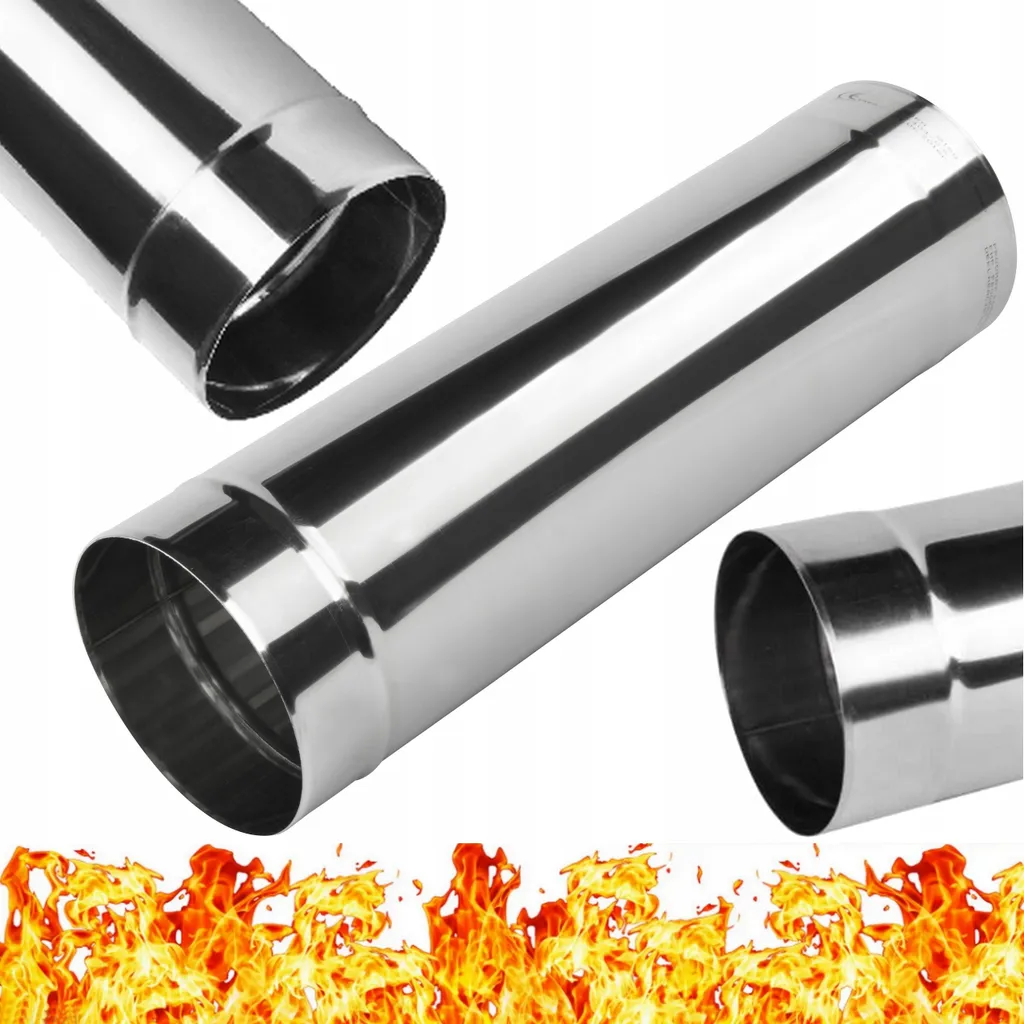 Tubo Camino Inox 130mm x 500mm | Canna Fumaria Acciaio Inossidabile