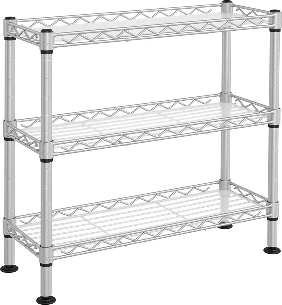 SONGMICS Portaspezie, Scaffale da Cucina a 3 Ripiani, Organizzatore da Banco, Struttura in Bambù