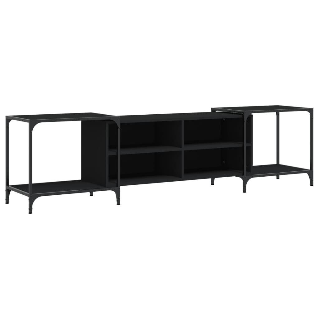 "2026 Aktion"TV-Schrank, Fernsehtisch - CLORIS - Schwarz 203x37x50cm Holzwerkstoff - TV-Schränke NeuMöbel324033
