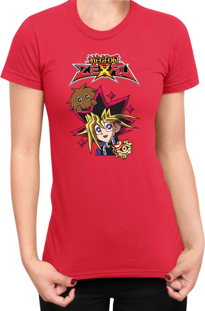 Damen T-Shirt Japan Manga Anime Comics Yu Gi 021, Lady XL / Rot