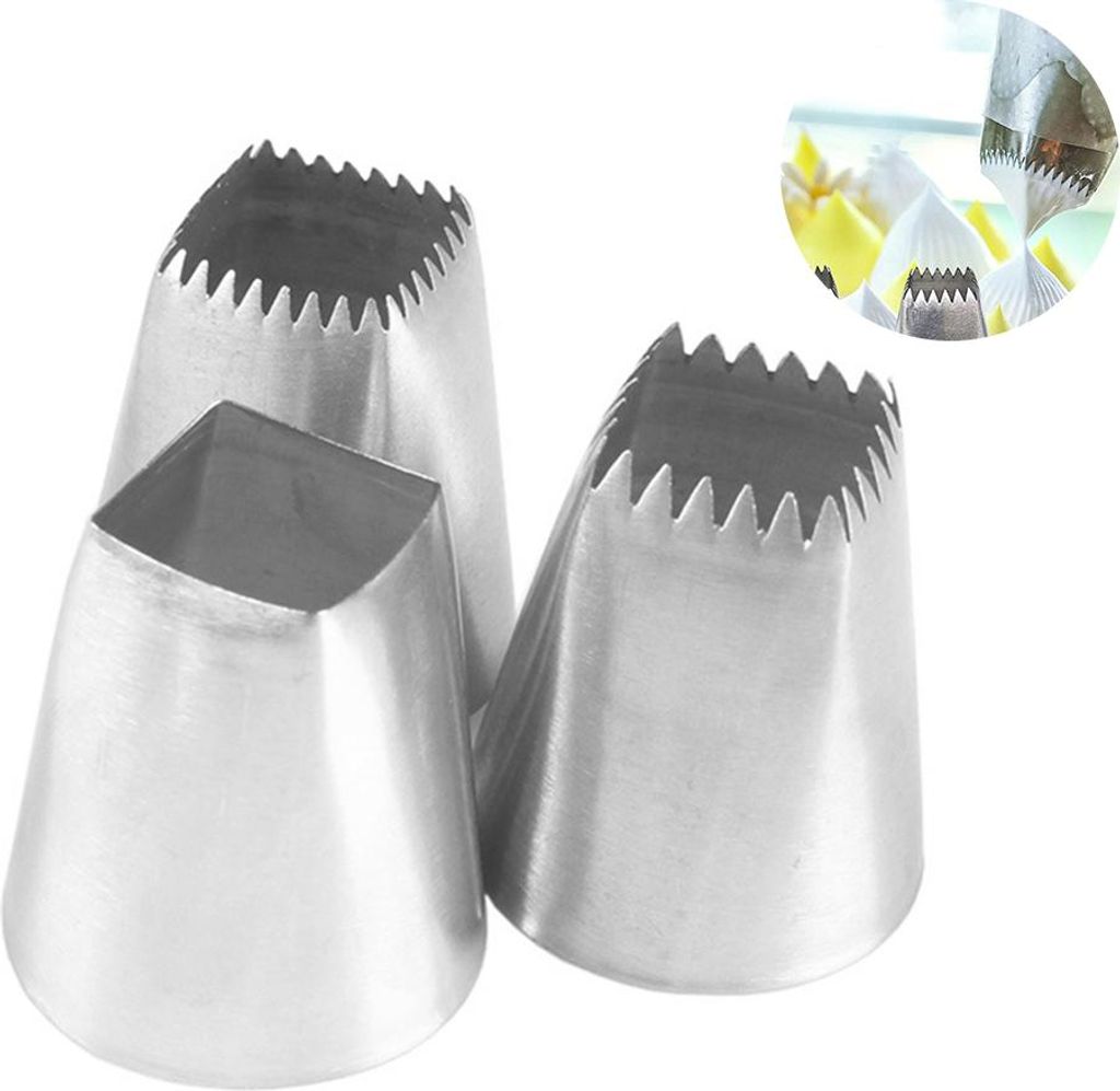 3-teiliges Set Tortenaufsätze aus Edelstahl, dekorative Tortenaufsätze, Backzubehör