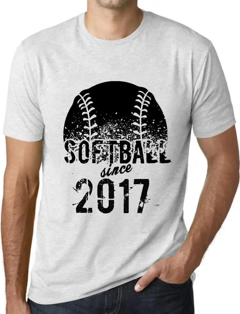 Herren Grafik T-Shirt Softball seit 2017 – Softball Since 2017 – Geschenk 7. Geburtstag Jahrestag 7 Jahre Jubiläum 7 Jährige Mann Jahrgang 2017