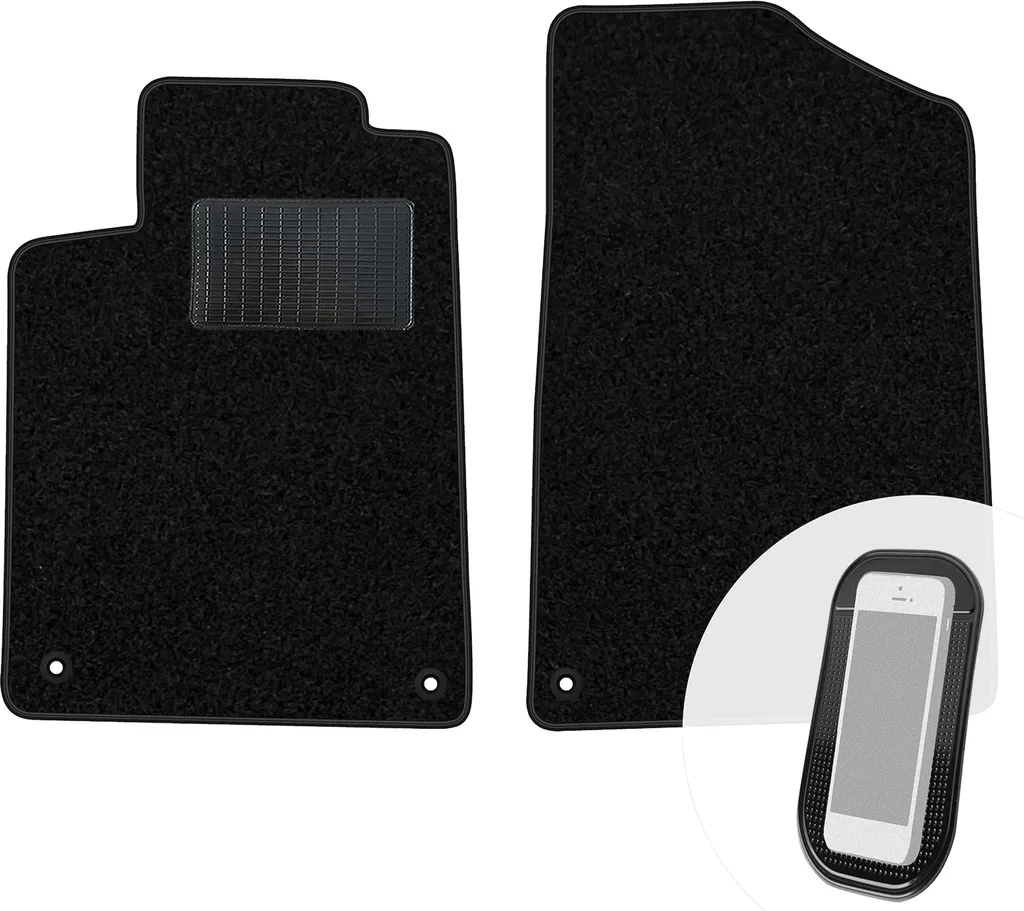 Tappetini Anteriori Peugeot 607 (2001-2011) Velours Nero moto-MOLTICO