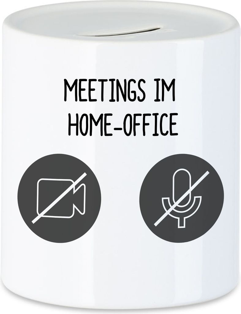 Meetings Im Home-Office Spardose Meetings Homeoffice Internet Mikro Sound Heimarbeit Internet Laptop Videokonferenz