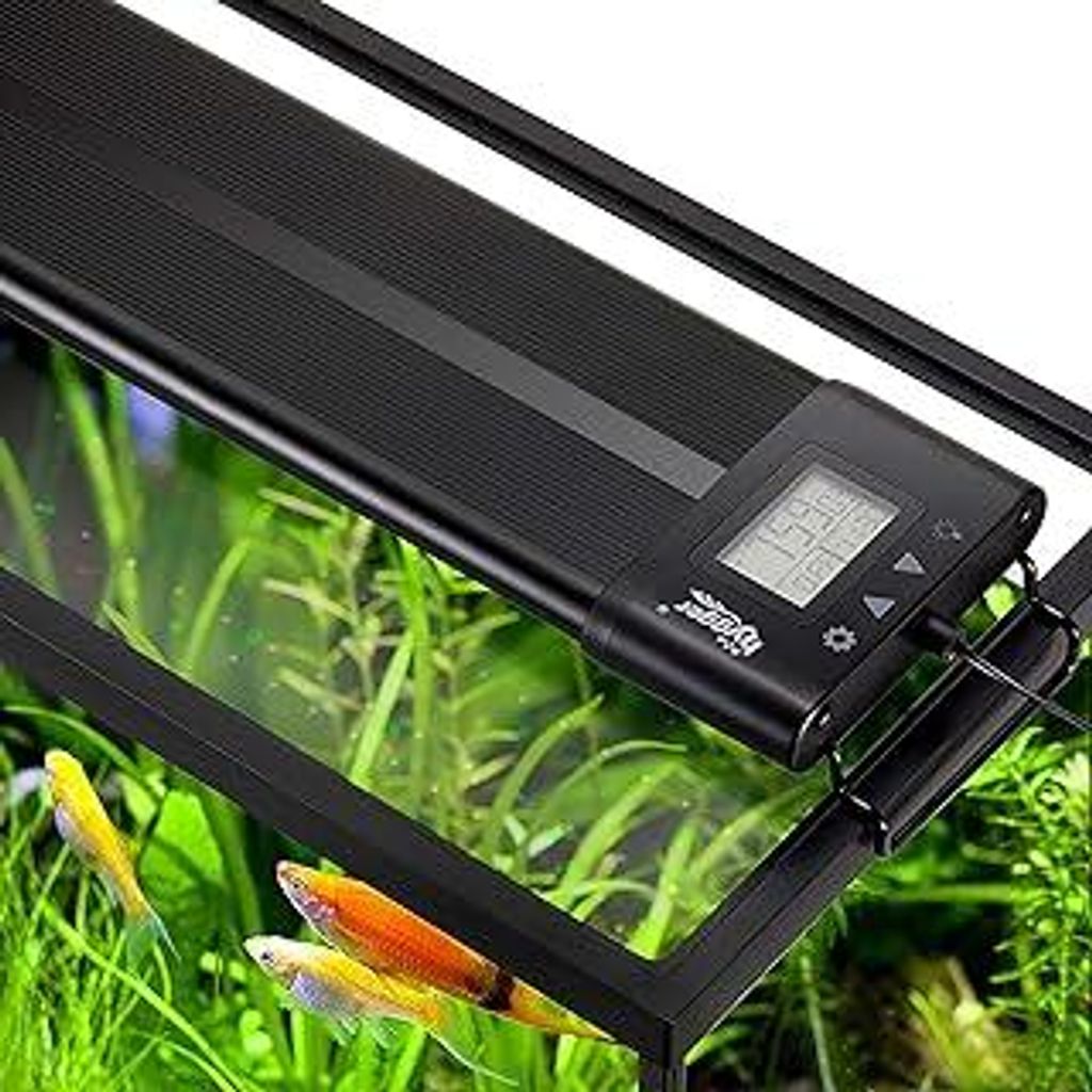 hygger Aquarium LED Beleuchtung,20W Vollspektrum Aquarium Beleuchtung mit LCD Einstellung, Sunrise Sunset Moon und DIY Modus, Einstellbare Timer Aq...