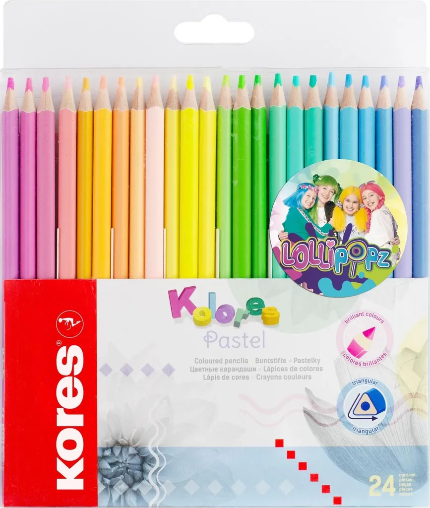 KORES colori pastello LOLLIPOPZ, 24 pezzi nudi
