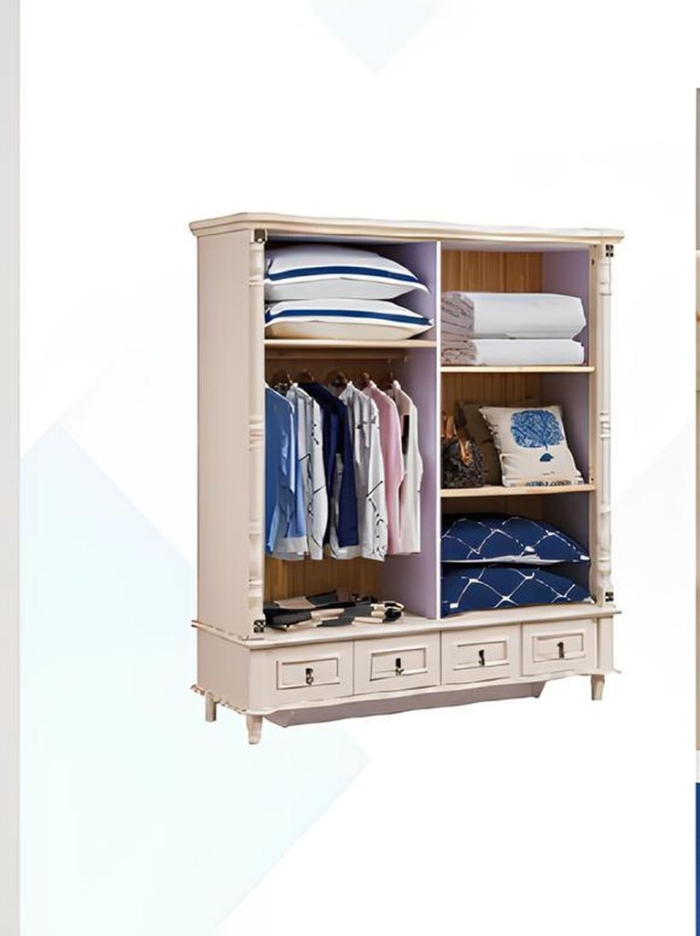 Kleiderschrank Schrank Barock Stil Holz Möbel Klassische Produktbild 