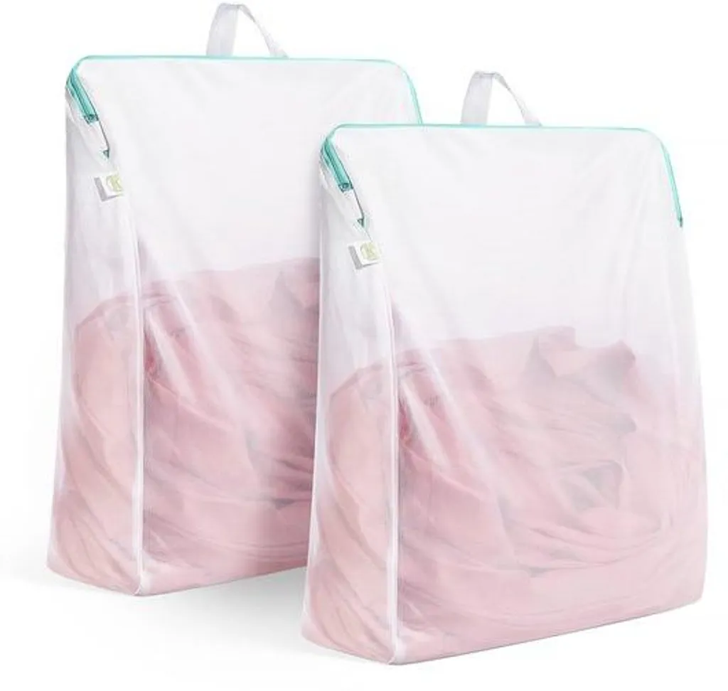 Finis les Vêtements Abîmés avec ce Sac à Linge 50x60 cm à Poignées - Lot de 2