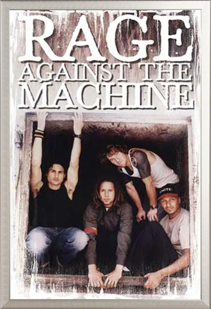 Déco Murale Rock Rage Against The Machine Cadre Shinsuke Argent pour Salon