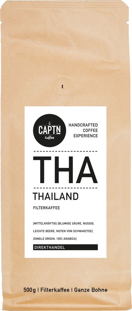 THAILAND Kaffee ganze Bohne | Mittelkräftig, Blumige Säure, Produktbild 