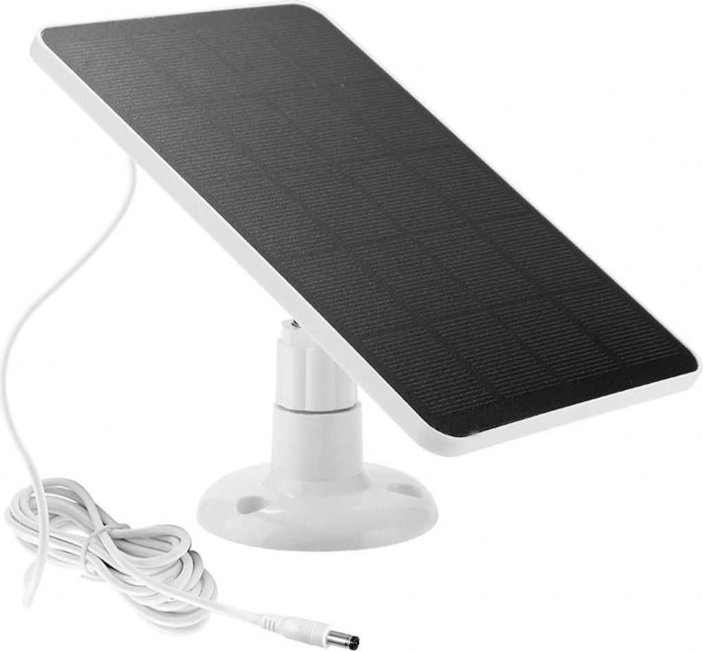 Solarpanel fuer ueberwachungskamera, IP6, wasserdicht, um 360 Grad einstellbar, Dauerleistung mit 10 W, 5 V Lade-Solarpanels mit DC5521-Anschluss/9...
