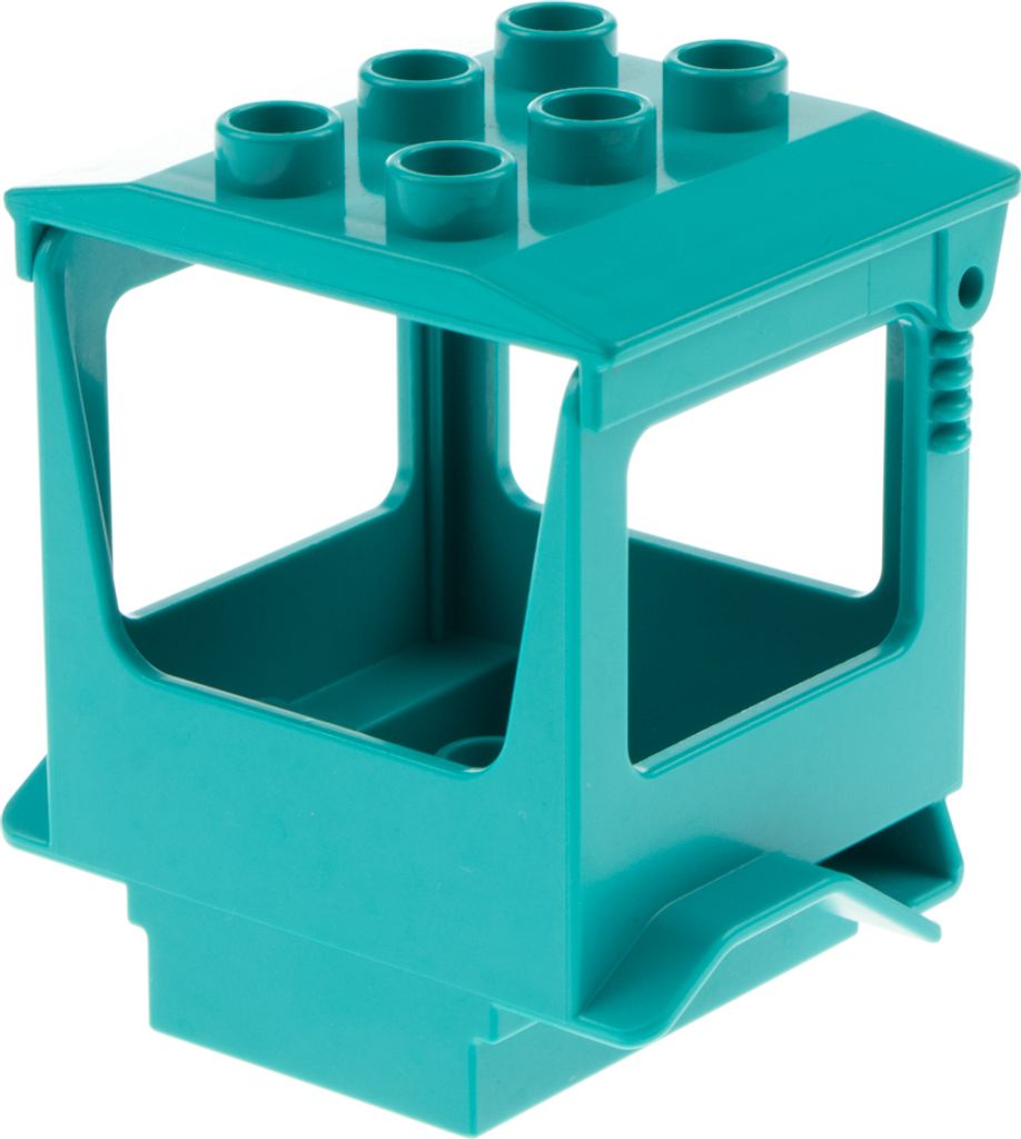 1 x Lego Duplo Bau Fahrzeug Kabine türkis grün Rumpel Produktbild 