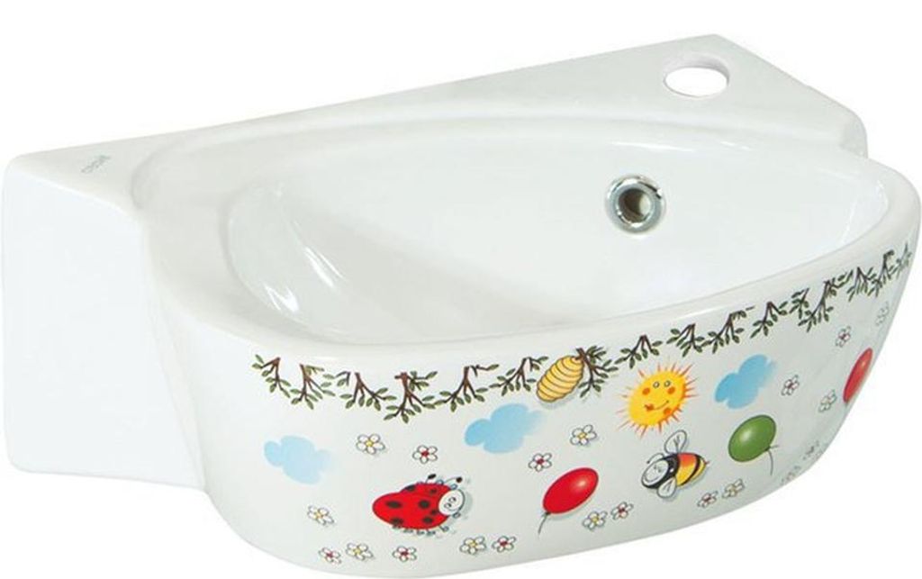 Creavit KID Keramik Kind-Handwaschbecken, 39x29cm, mit Farbdruck