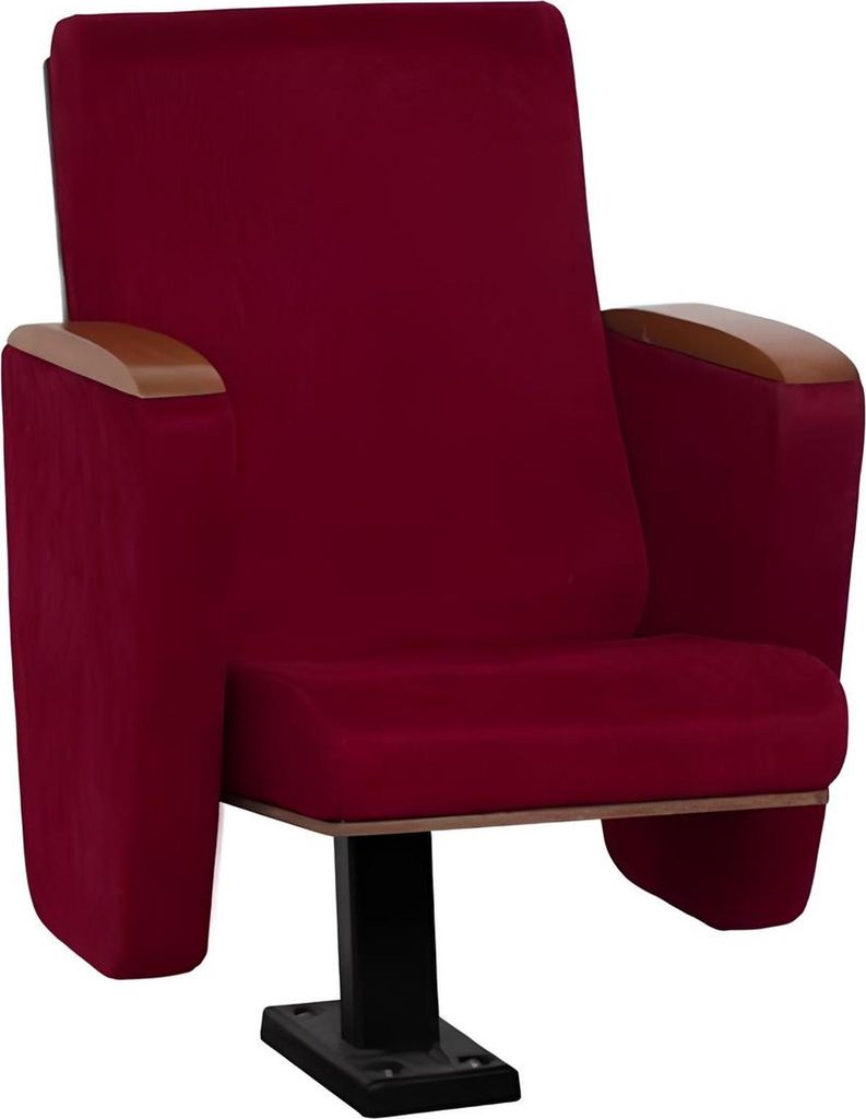 Sessel Art Deco Sessel Sofa 1 Sitzer für Theater Design Luxus Rot Textil Neu