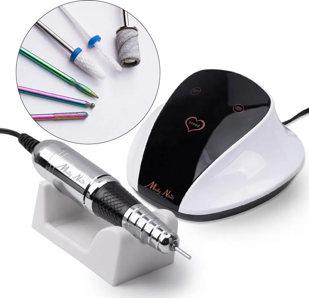 Fraiseuse électrique pour ongles M18 45000 tr/min manucure pro 68W blanc