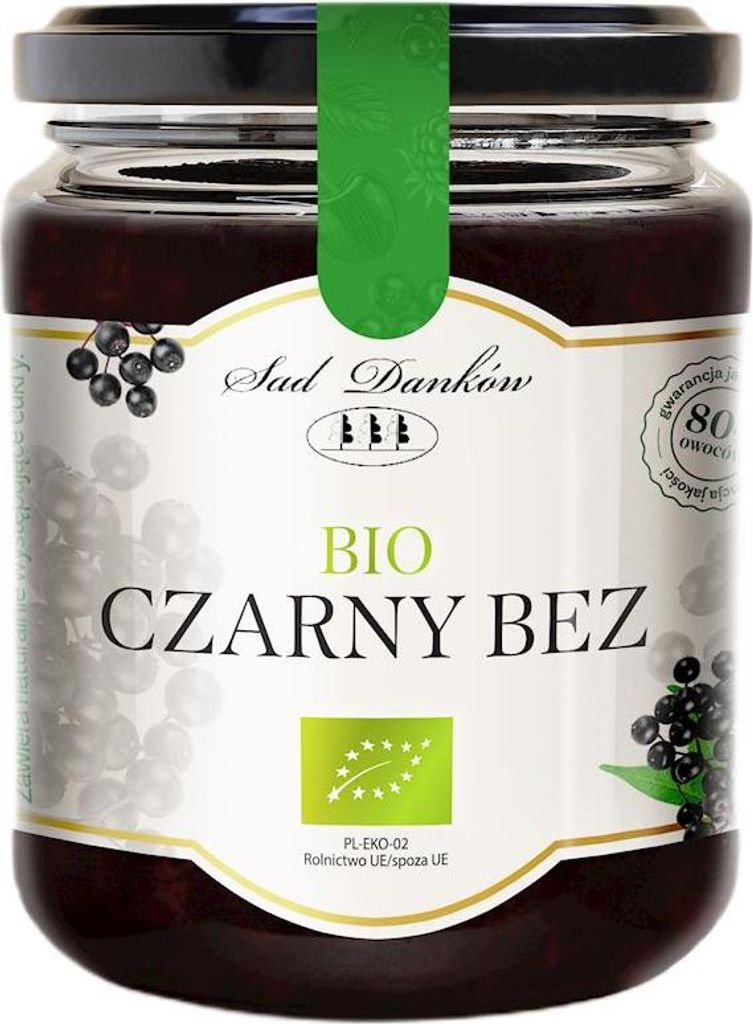 CZARNY BEZ 80 % BIO 260 g - SAD DANKÓW