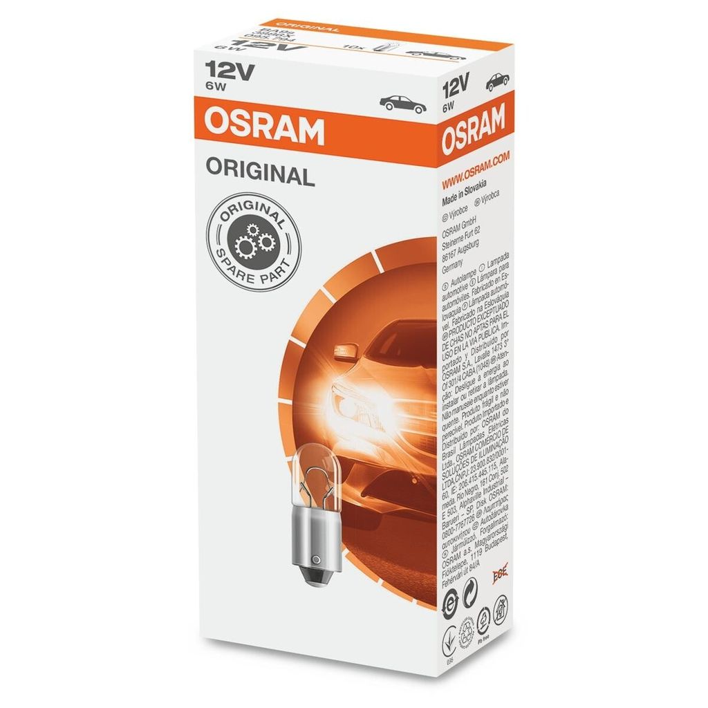 1x OSRAM Innenraumleuchte Glühlampe Sockelglühlampe 12V 6W BA9s 3886X