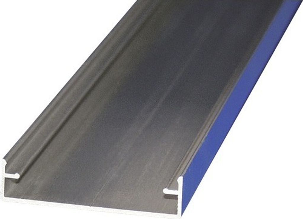 Gutta Alu-Zierklemmdeckel für 16 mm Doppelstegplatten silber eloxiert 5000 mm x 63 mm