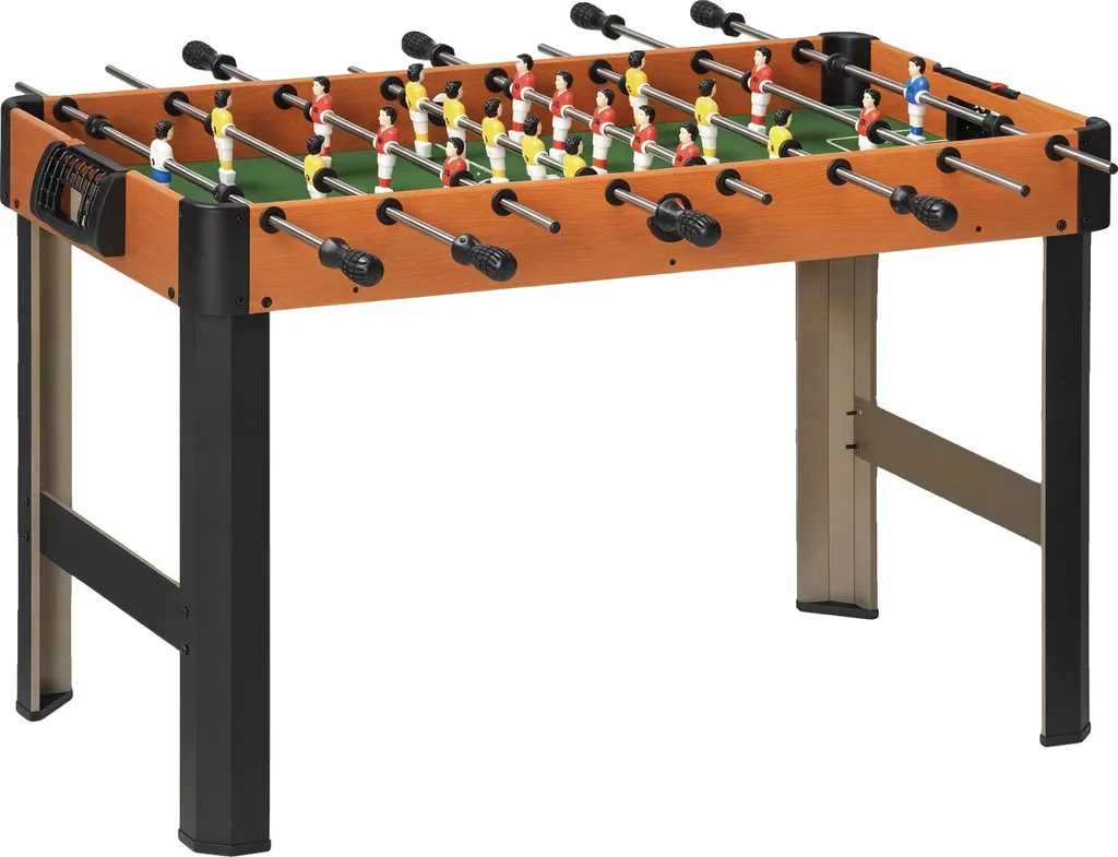 Baby-foot multicolore avec surface de jeu lisse et conception durable