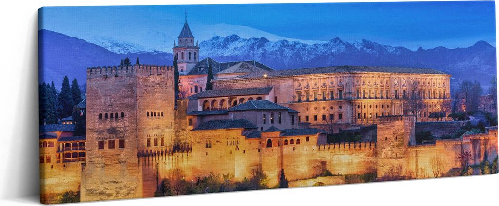 Stadtmauern von Granada Andalusien – Leinwandbild Wandbild – 125x50 cm – Leinwandbilder – Wandbilder – Schlafzimmer – Flur